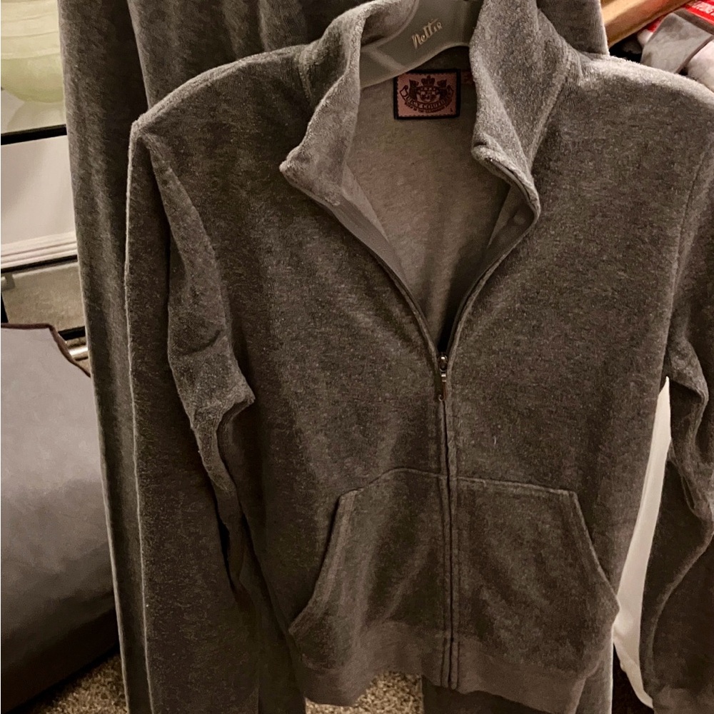 Juicy Couture Charcoal Velour Jacket - Picture 2 of 16